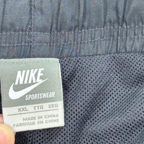 Y2K Nike Pants Men's 2XL Black Track Silver Tag Windbreaker Activewear - Picture 7 of 7